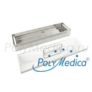 Контейнер для жидкостной стерилизации медицинских инструментов с крышкой 360х100х50 мм
